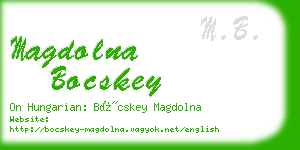 magdolna bocskey business card